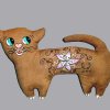 Кавовий котик-4 2017 Розпис акриловими фарбами для текстилю